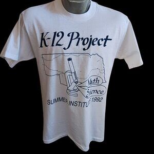 Vintage Large T-shirt Single Stitch Large 1990's Nebraska Education White USA